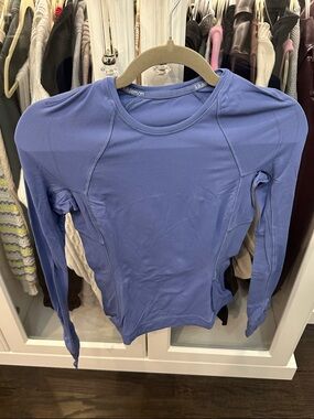 lululemon athletica Long-Sleeve Crew Top in Periwinkle Blue